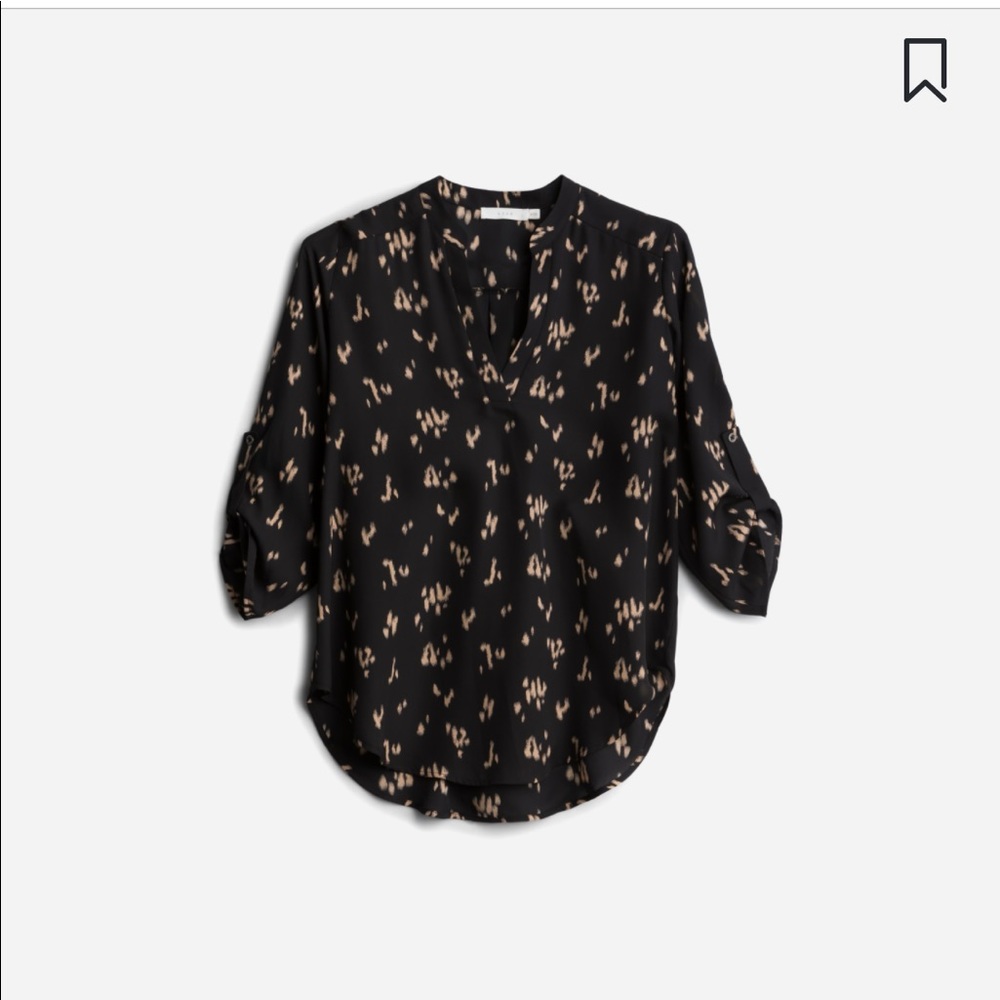 Lush- Warren Split Neck Blouse